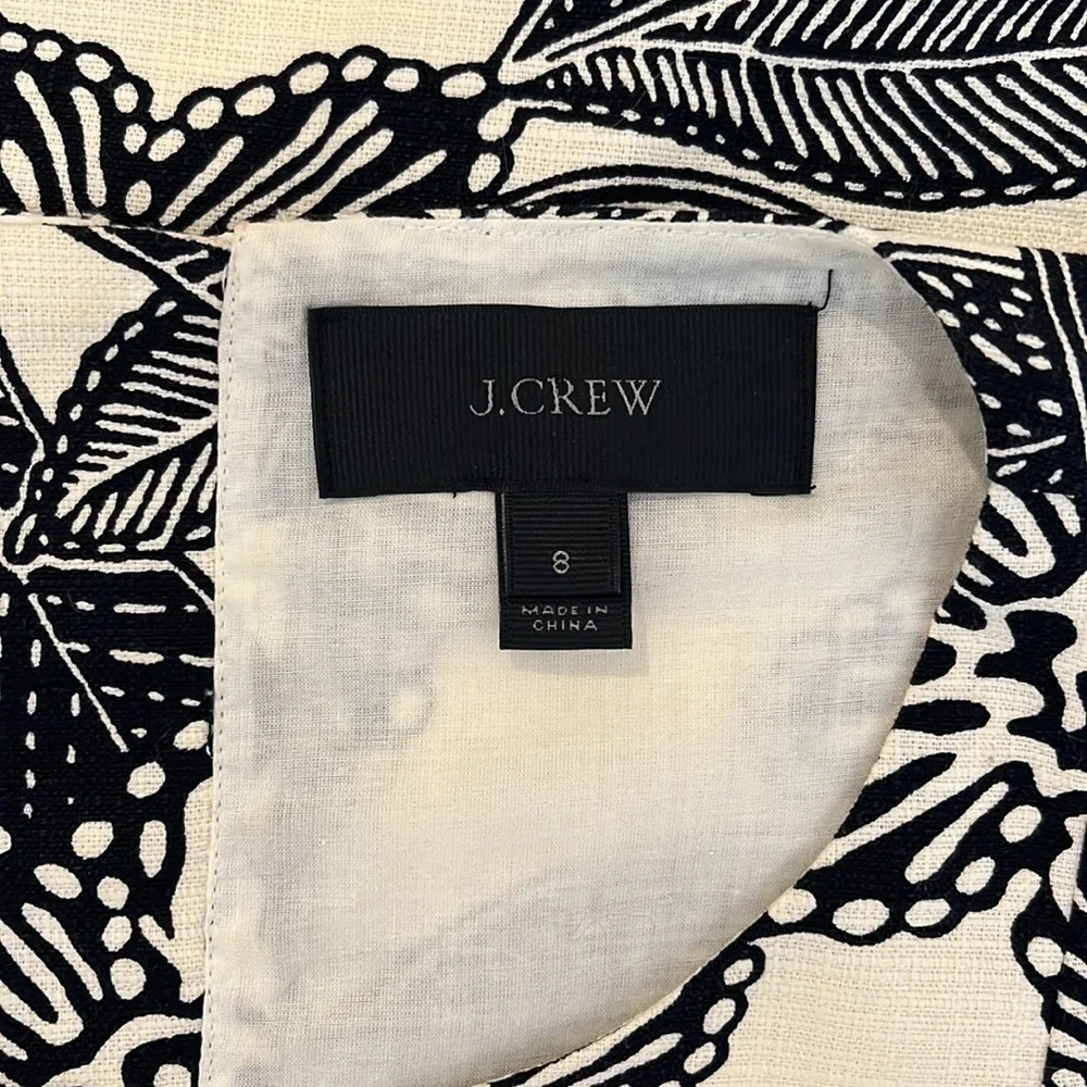 J. Crew Black and Orange Floral Top